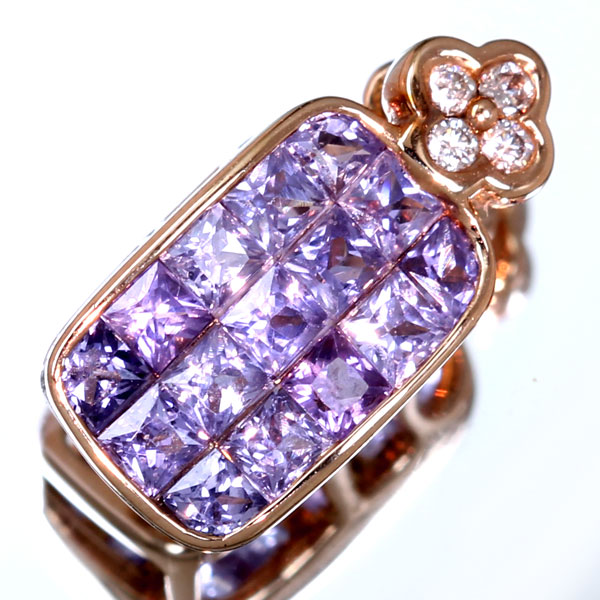 ジュエリー通販ジュエルプラネット【日替り大特価】K18　Total0.5ct　プリンセスカットダイヤモンドリング【10月8日20時販売開始】