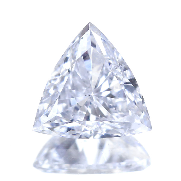 Pt900 トリリアントカット ダイヤモンド リング 0.743ct 0.36ct