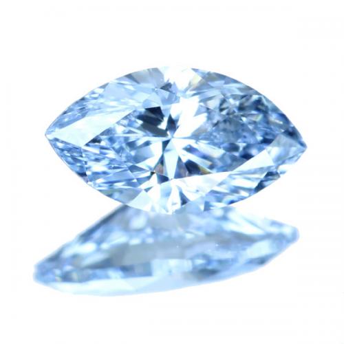 指輪天然 ダイヤモンド ファンシー ディープブルー  0.071ct I-1 ダイヤ
