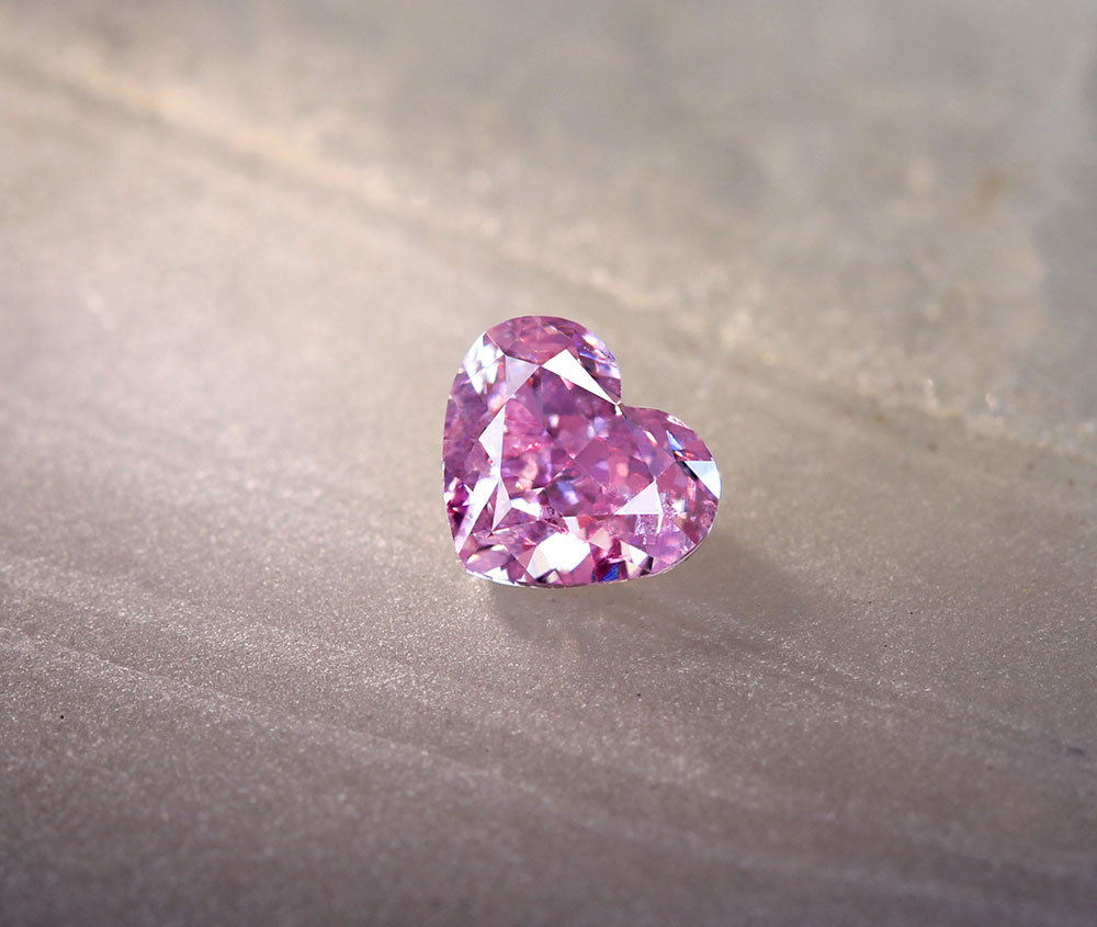 レディースFANCY INTENSE PURPLE PINK  ダイヤモンド 0.086