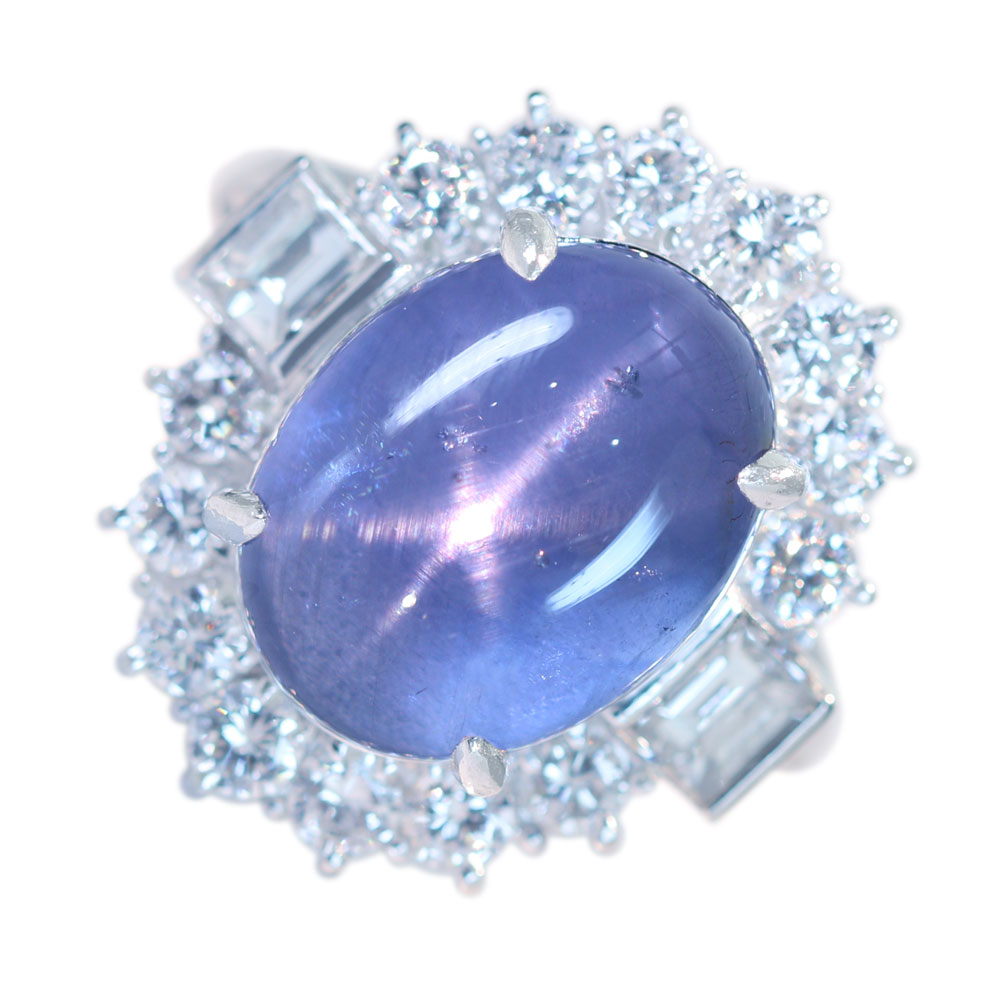 jewel planet 公式サイト / 【代行販売】PT900 スターサファイア 11.43ct ダイヤモンド 1.67ct リング